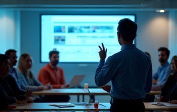 Trainer providing talent acquisition workshop