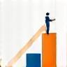 Career growth steps icon