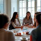 Participants engaging in a group workshop